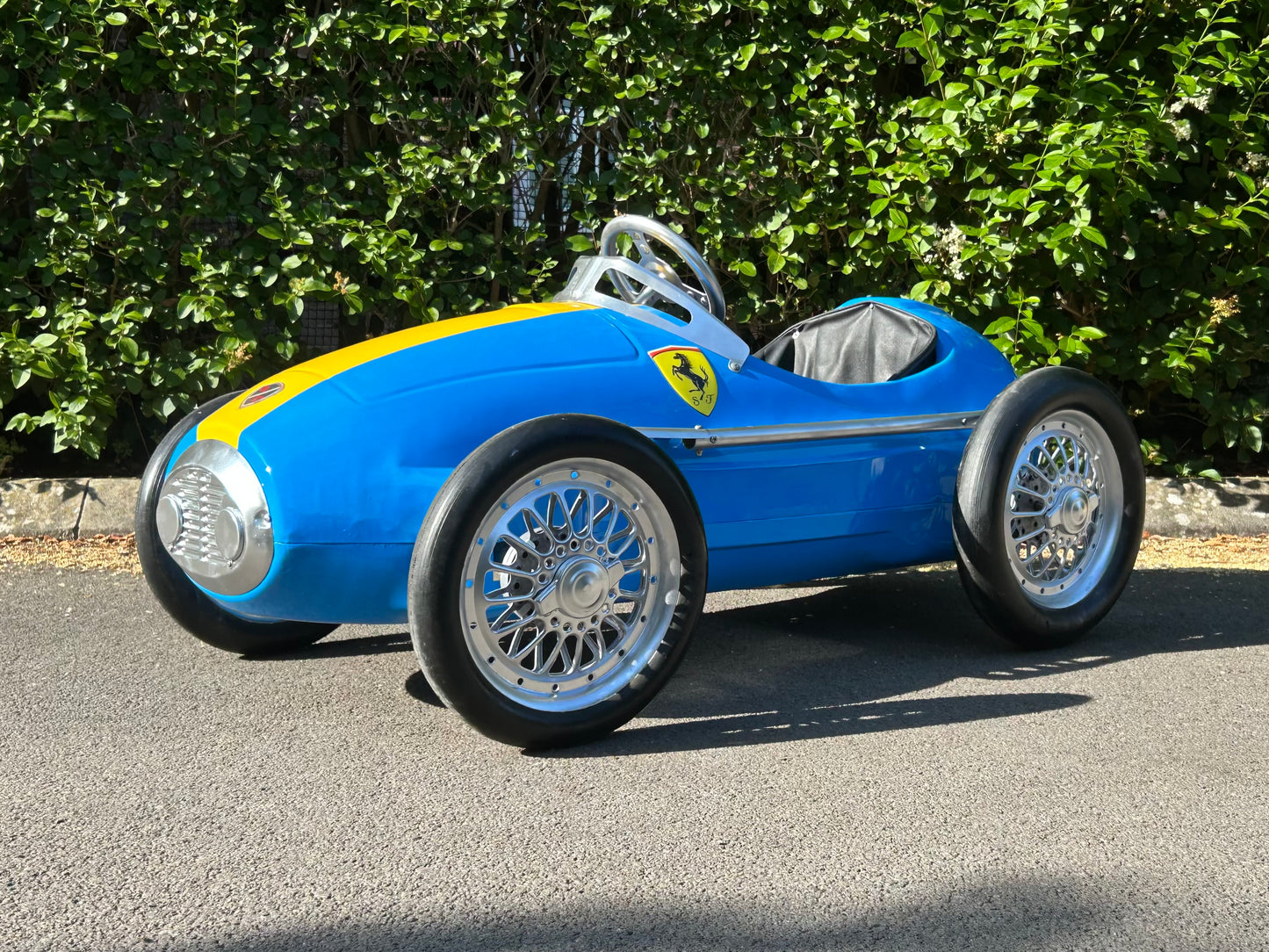 American Retro Racer Pedal Car Blue and Yellow #S16