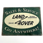 Land Rover Metal Sign #A85