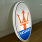 Maserati Illuminated Logo Sign #B51