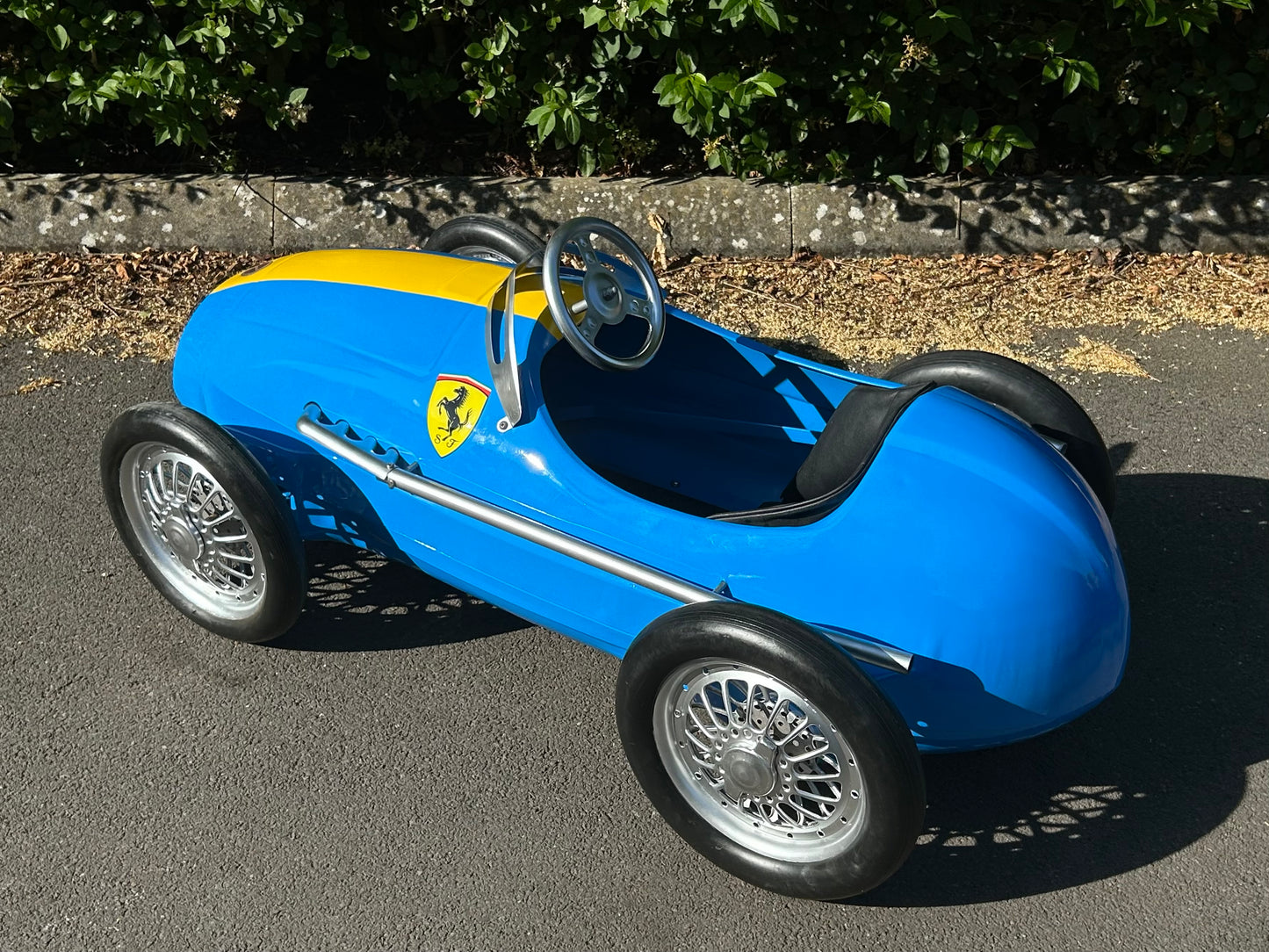 American Retro Racer Pedal Car Blue and Yellow #S16