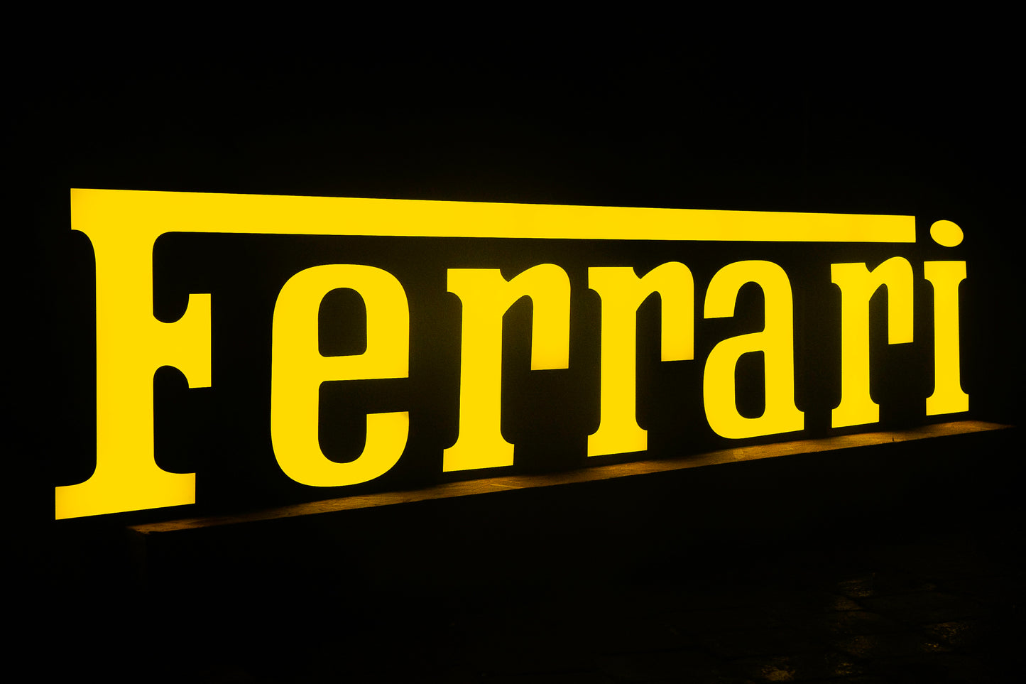 Ferrari Spellout Illuminated Logo Sign #D7