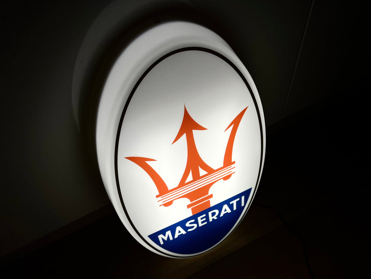 Maserati Illuminated Logo Sign #B51