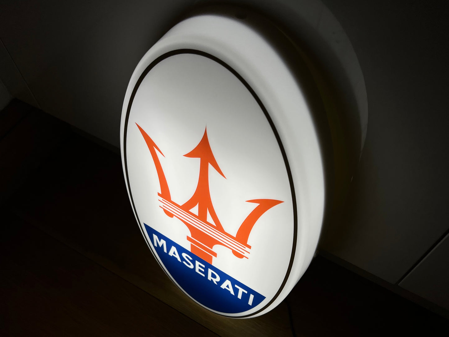 Maserati Illuminated Logo Sign #B51