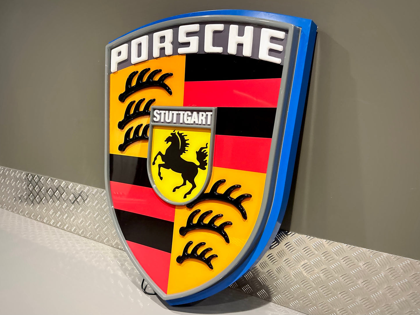 Porsche Crest Dealership Illuminated Sign #D38