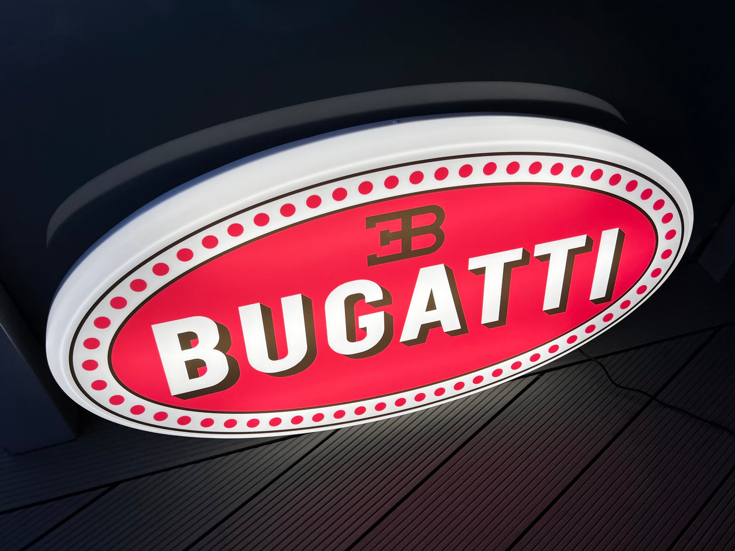 Bugatti Illuminated Logo Sign #B17