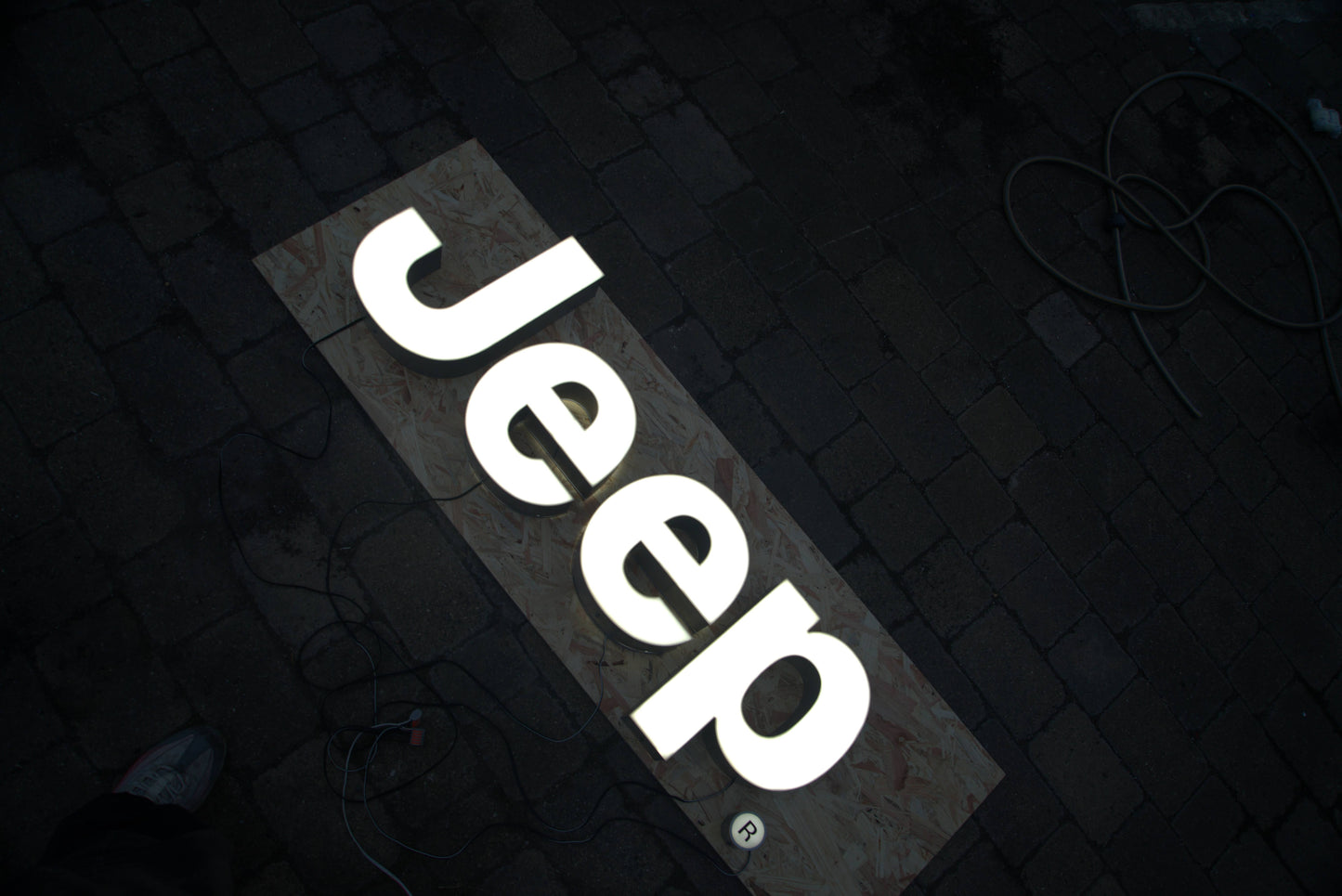 Jeep Dealership Illuminated Logo Sign #D47