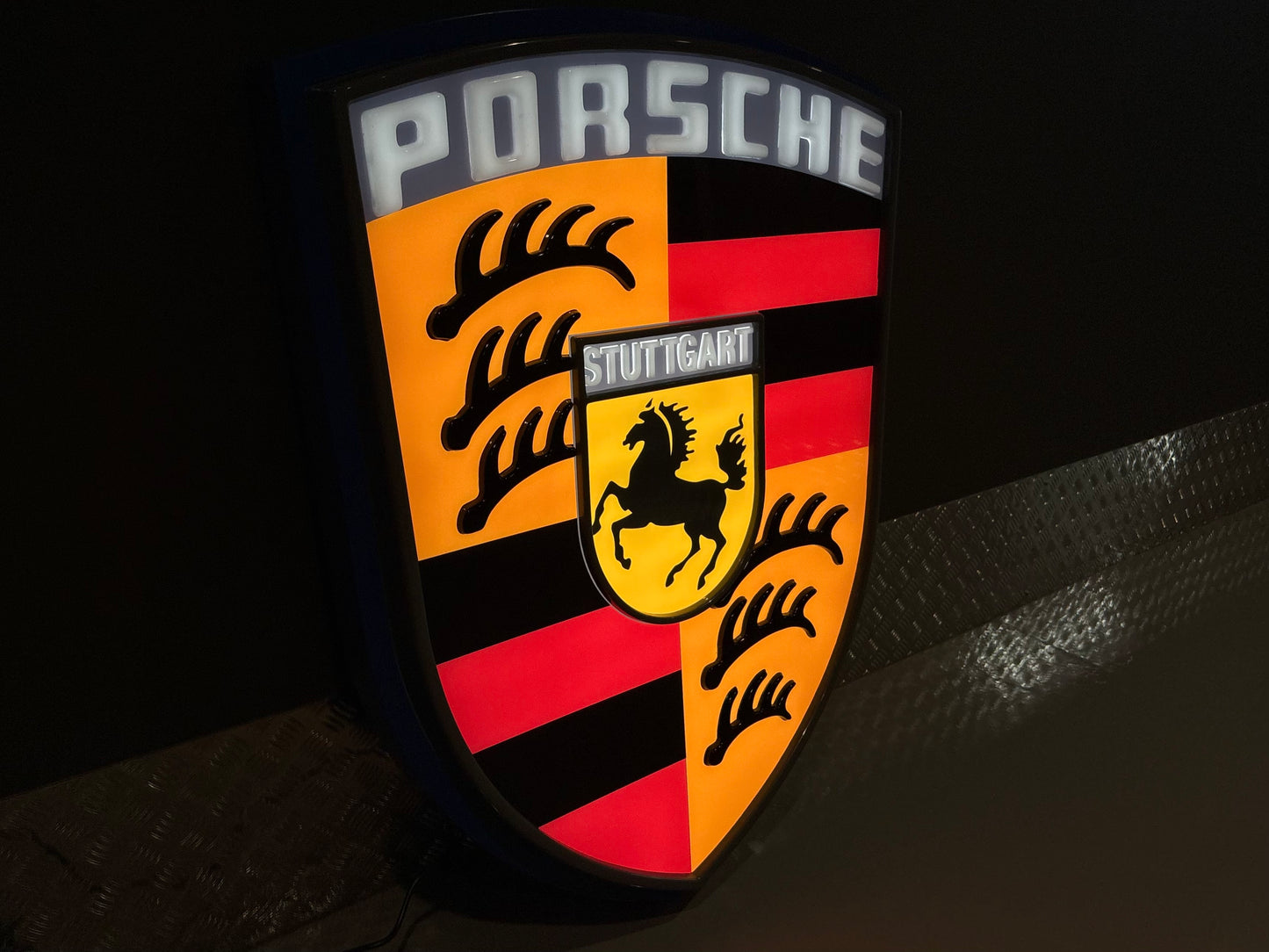 Porsche Crest Dealership Illuminated Sign #D38