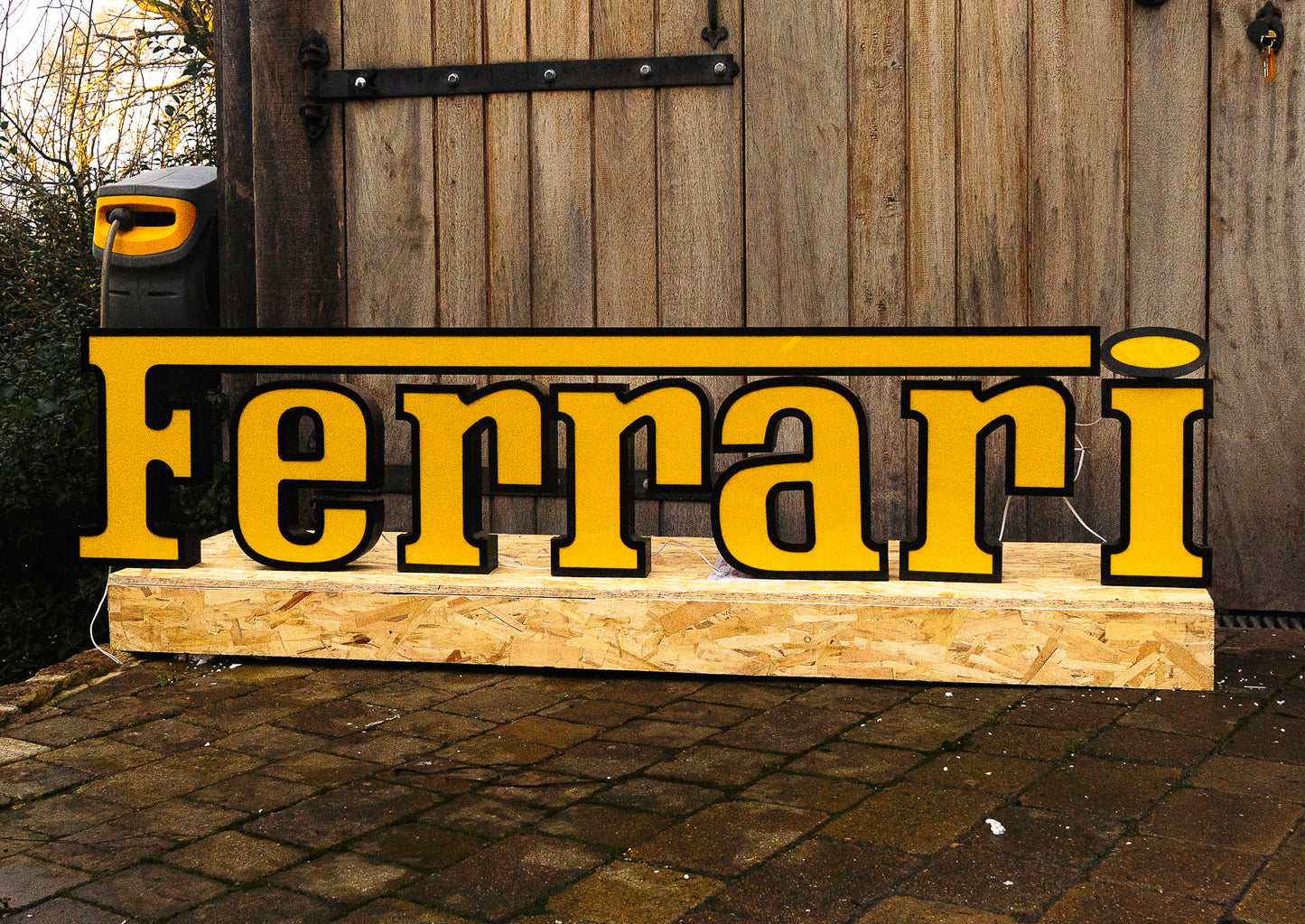 Ferrari Spellout Illuminated Logo Sign #D7