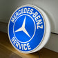 Mercedes Benz Service Round Illuminated Logo Sign #B54