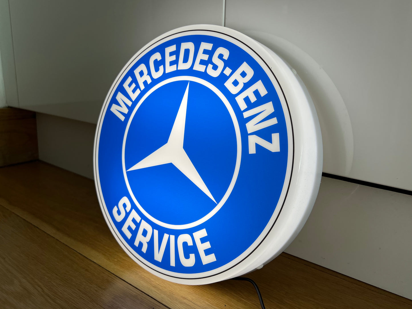 Mercedes Benz Service Round Illuminated Logo Sign #B54