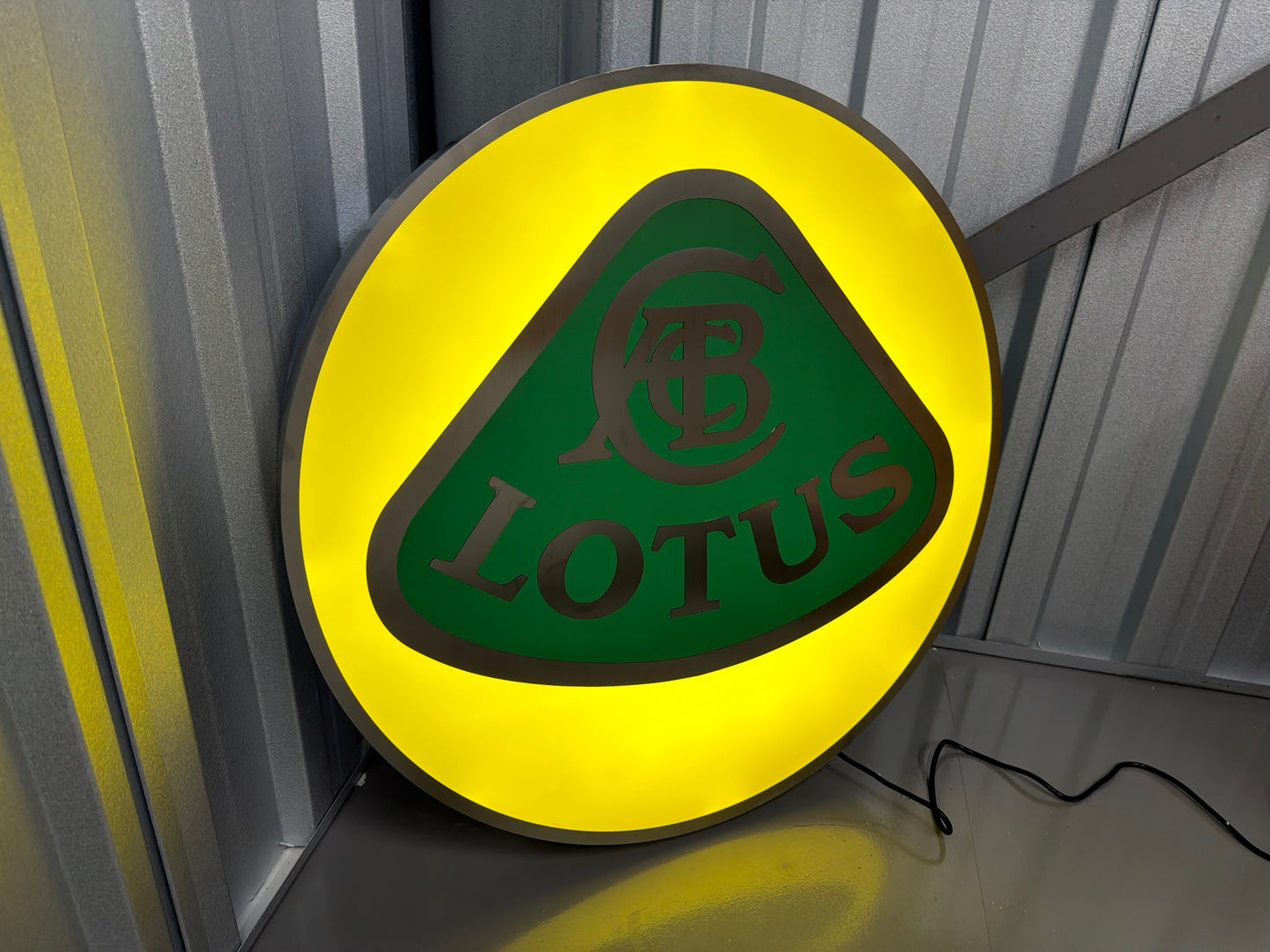 Lotus Illuminated Dealership Crest Logo Sign #D54