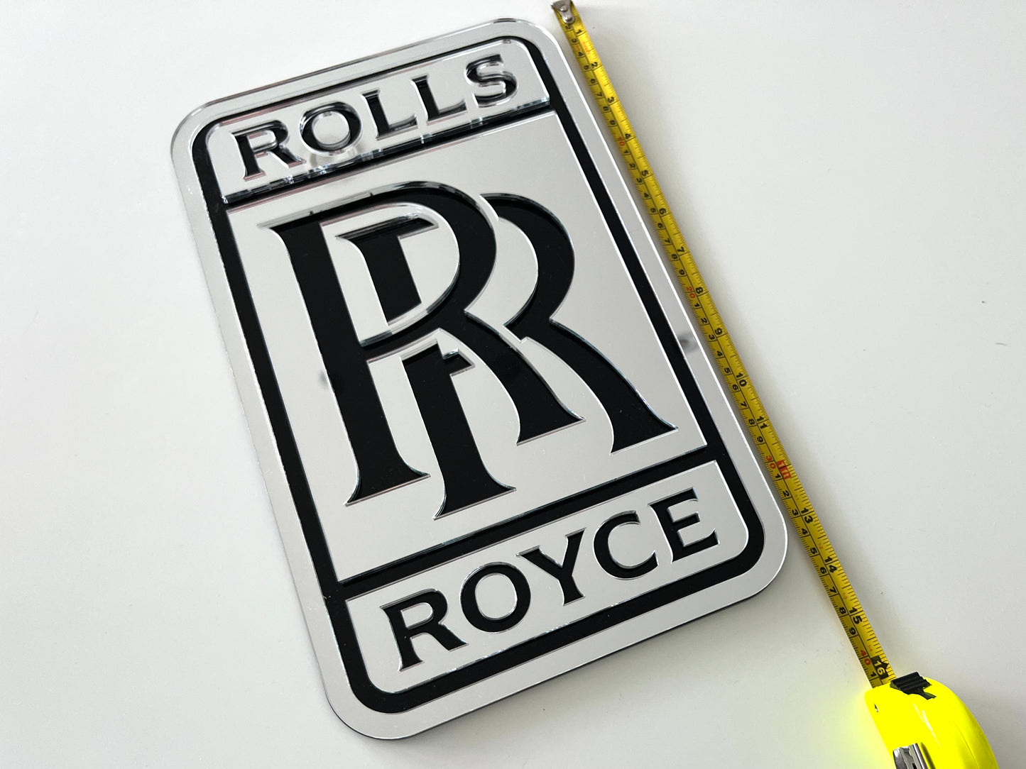 Rolls Royce Silver Acrylic Logo Sign #A112