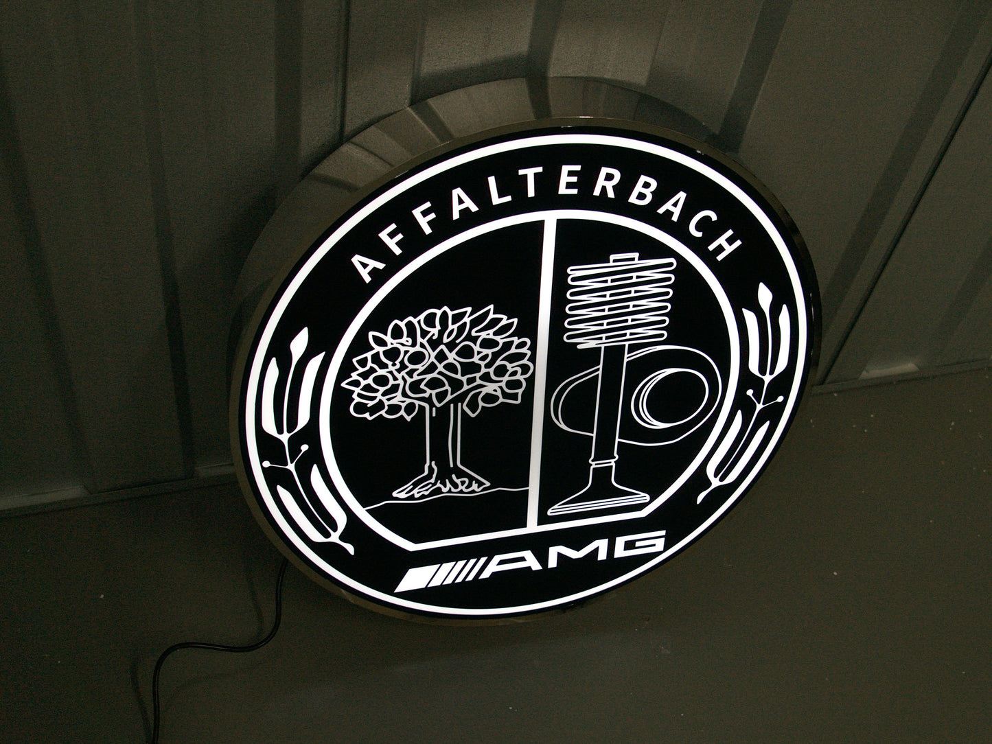 Mercedes Benz AMG Dealership Illuminated Sign Black #D53