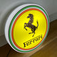 Ferrari Round Illuminated Logo Sign #B27