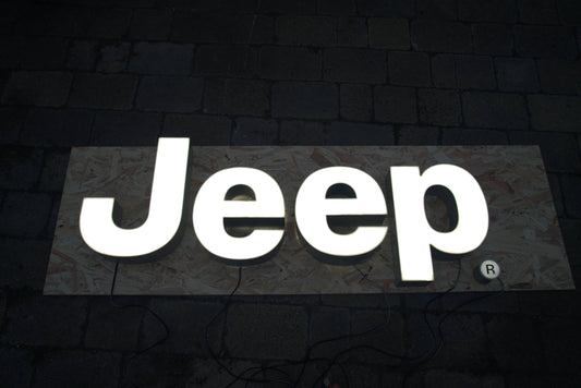Jeep Dealership Illuminated Logo Sign #D47
