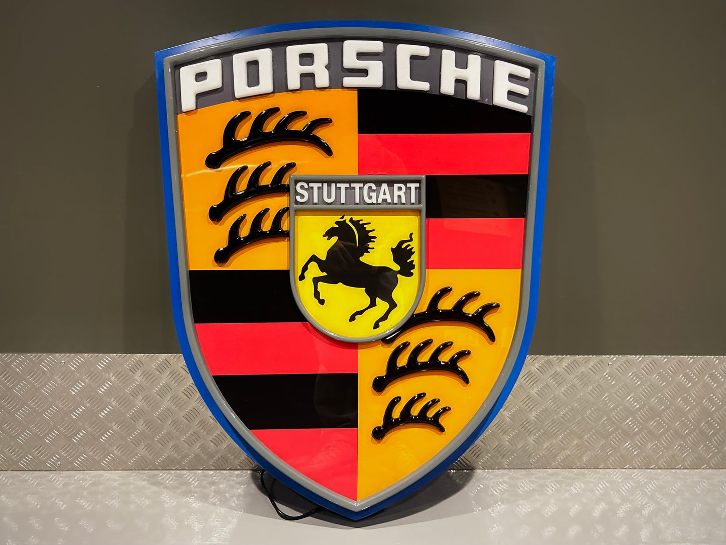Porsche Crest Dealership Illuminated Sign #D38