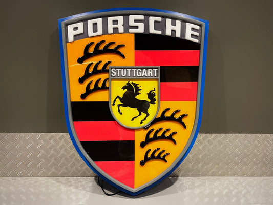 Porsche Crest Dealership Illuminated Sign #D38