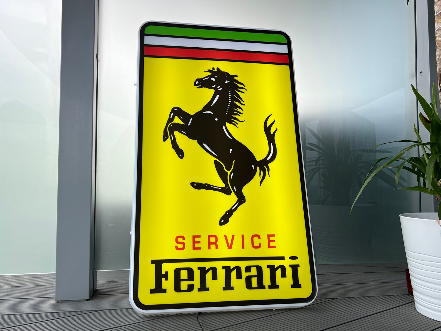 Ferrari Service Illuminated Logo Sign #B28