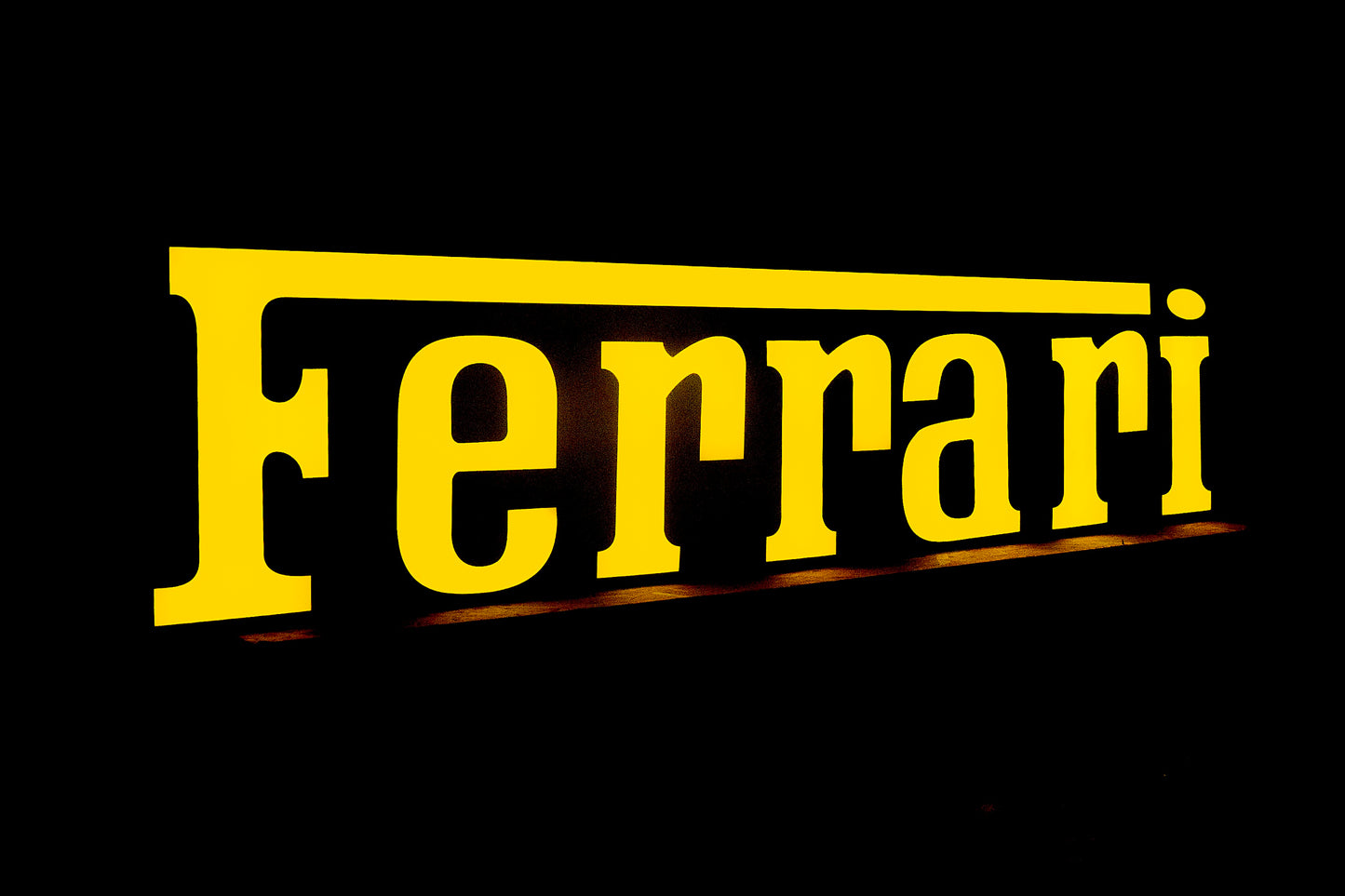 Ferrari Spellout Illuminated Logo Sign #D7