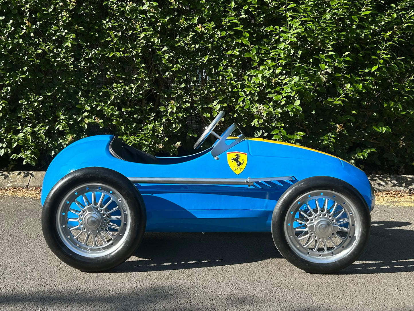 American Retro Racer Pedal Car Blue and Yellow #S16
