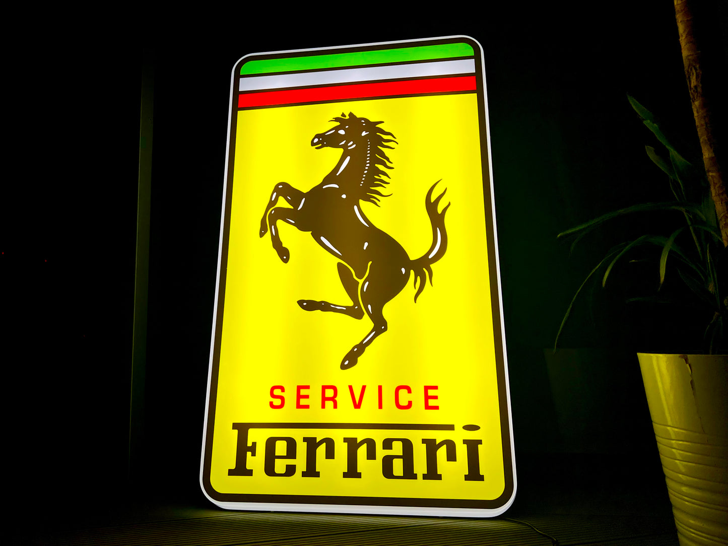 Ferrari Service Illuminated Logo Sign #B28