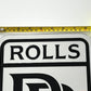 Rolls Royce Silver Acrylic Logo Sign #A112