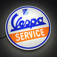 Vespa Service Round Illuminated Logo Sign #B66