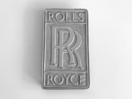 Rolls Royce Silver Metal Logo Sign #A97