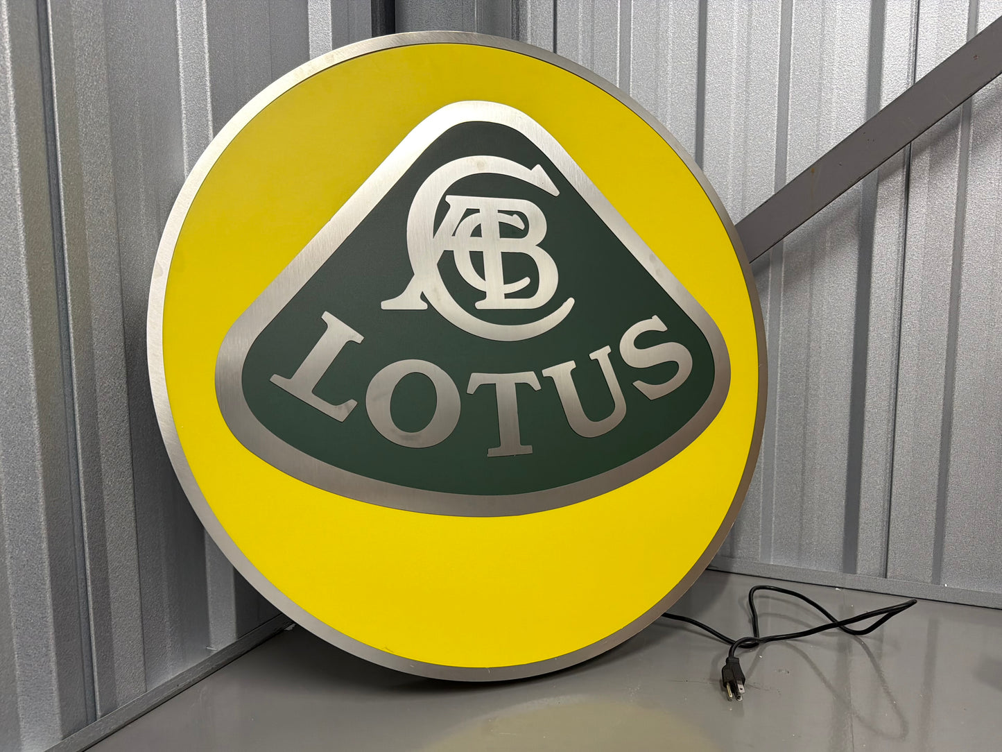 Lotus Illuminated Dealership Crest Logo Sign #D54