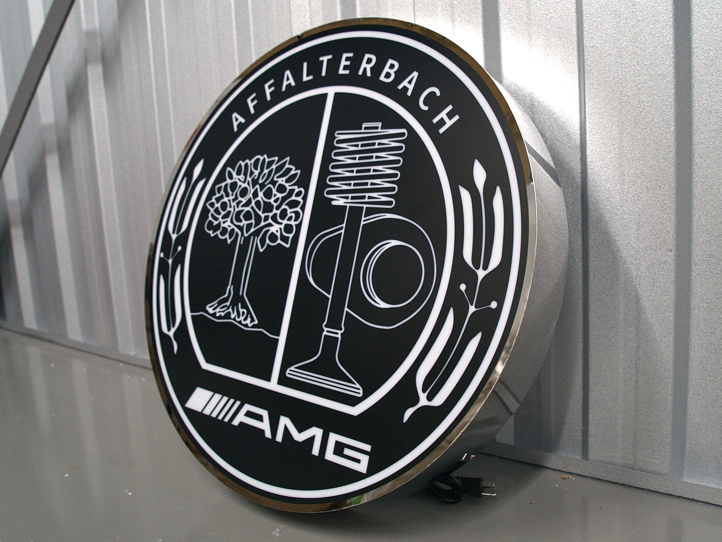 Mercedes Benz AMG Dealership Illuminated Sign Black #D53