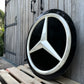 Mercedes Benz Dealership Vintage Round Illuminated Sign #D14