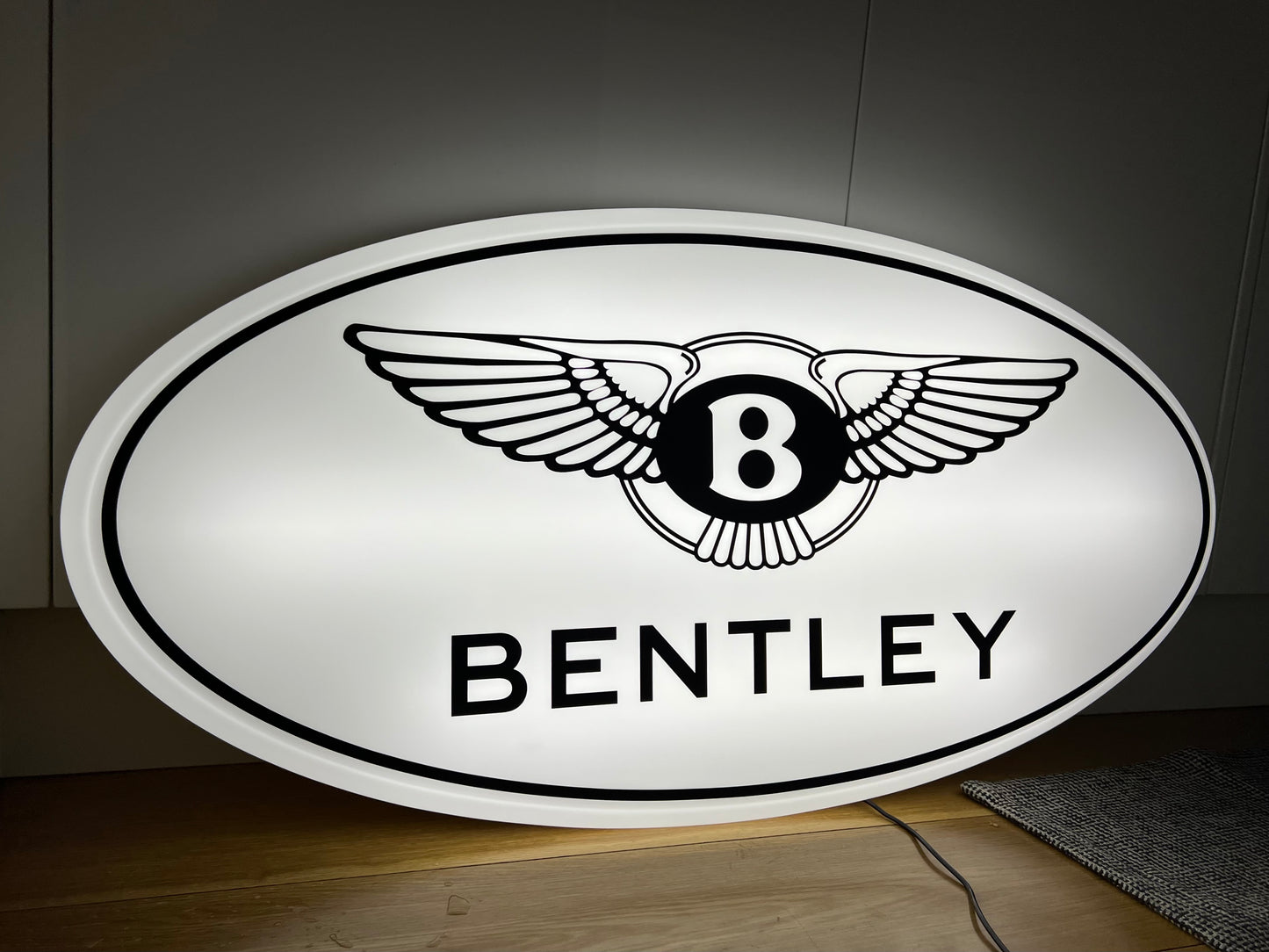 Bentley White Illuminated Logo Sign #B10