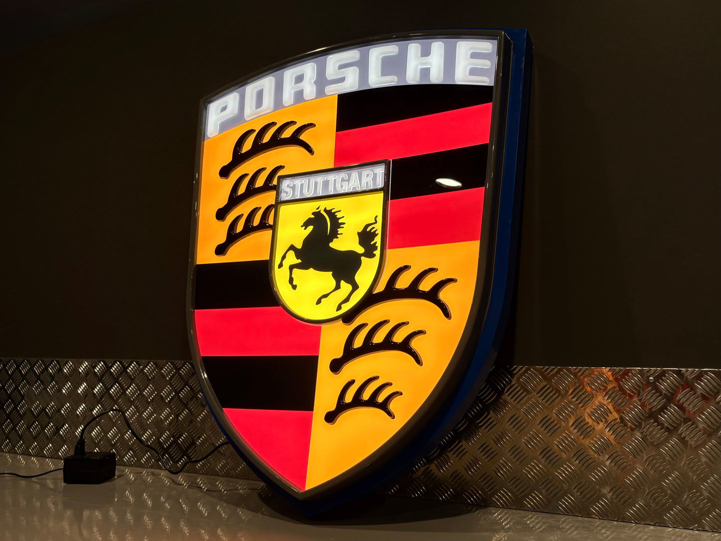 Porsche Crest Dealership Illuminated Sign #D38