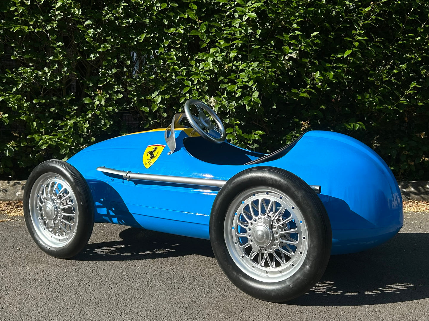American Retro Racer Pedal Car Blue and Yellow #S16