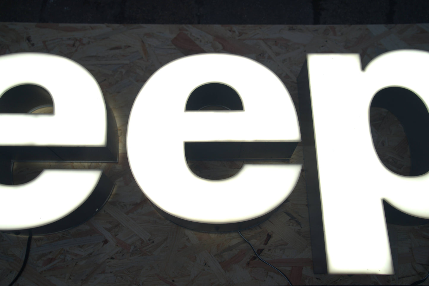 Jeep Dealership Illuminated Logo Sign #D47
