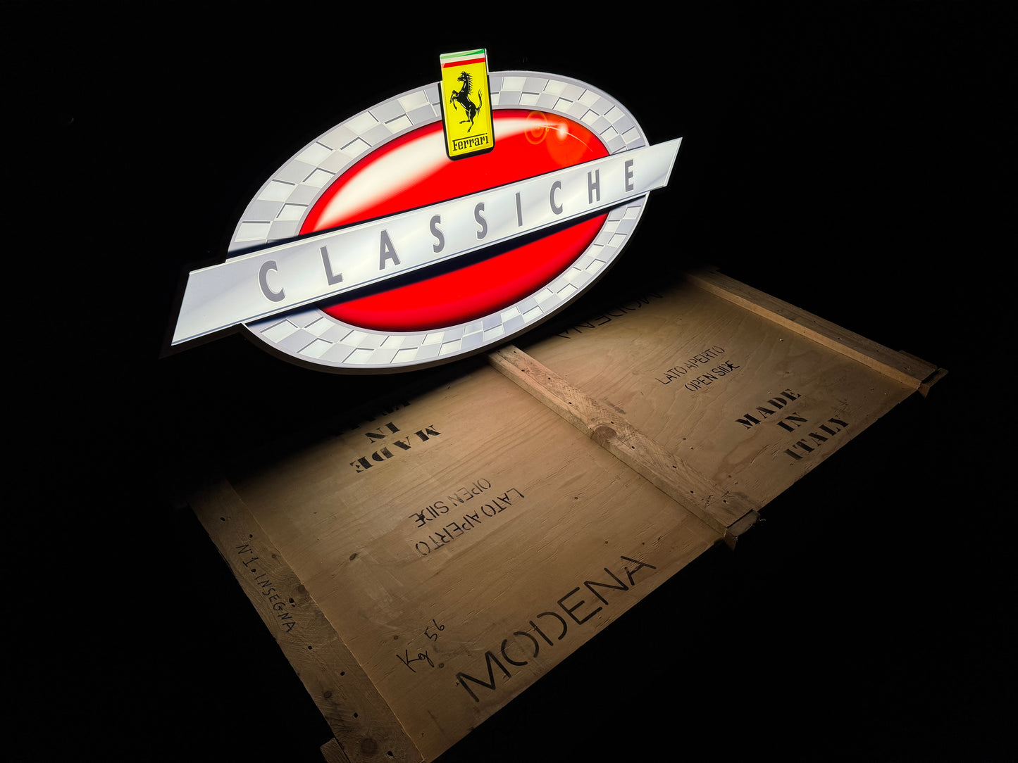 Ferrari Classiche Illuminated Logo Sign #D32