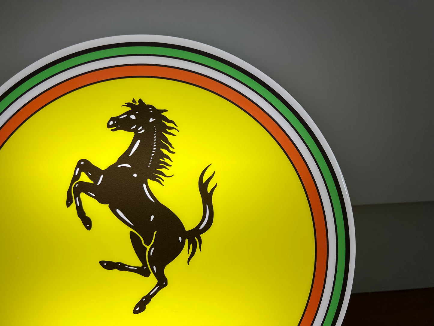 Ferrari Round Illuminated Logo Sign #B27