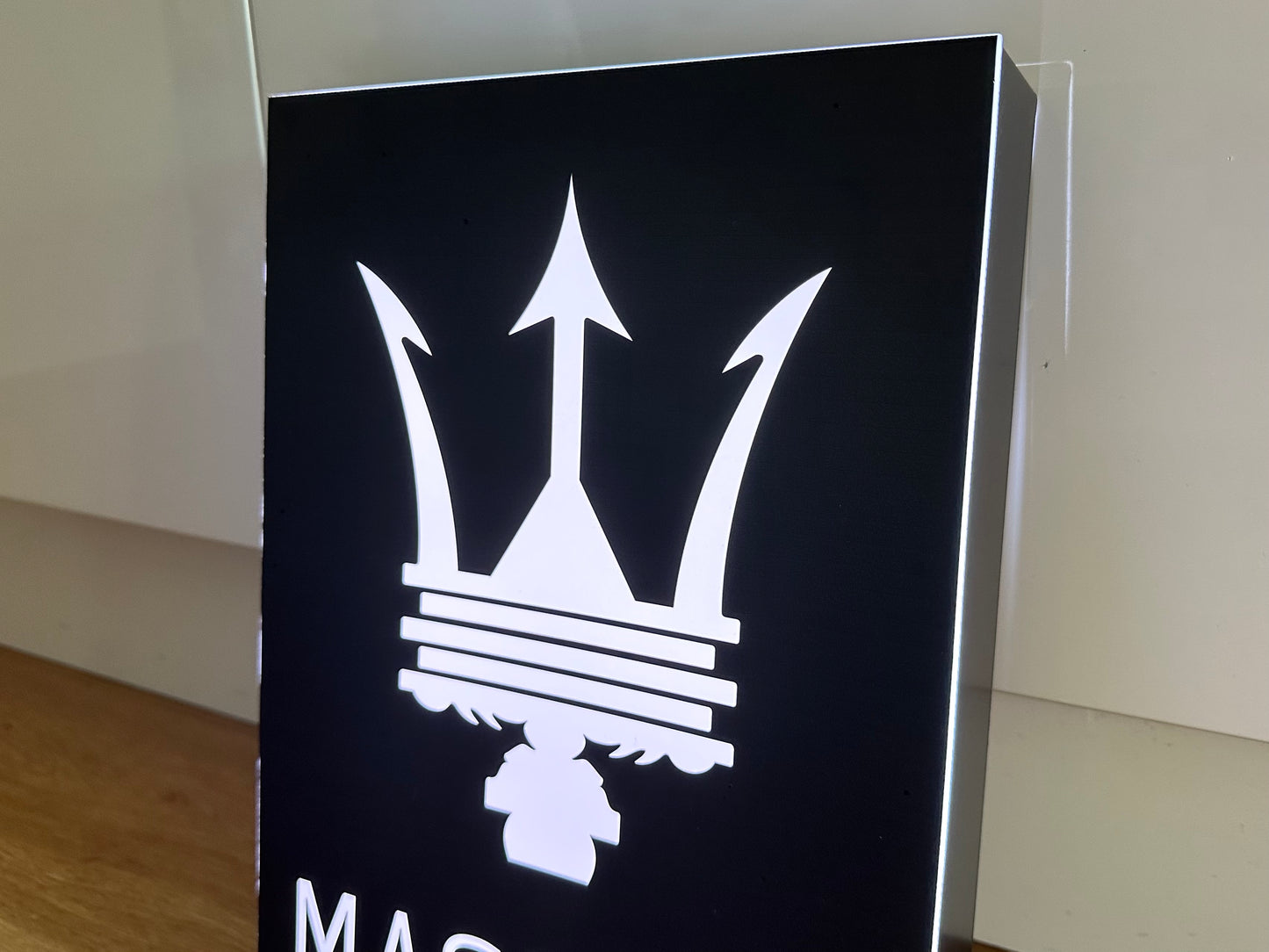 Maserati Illuminated Light Box Logo Sign #B50