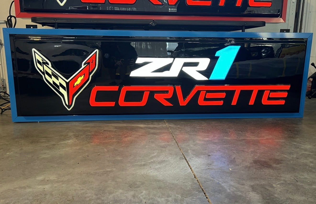ZR1 Dealership Illuminated Logo Sign #D63