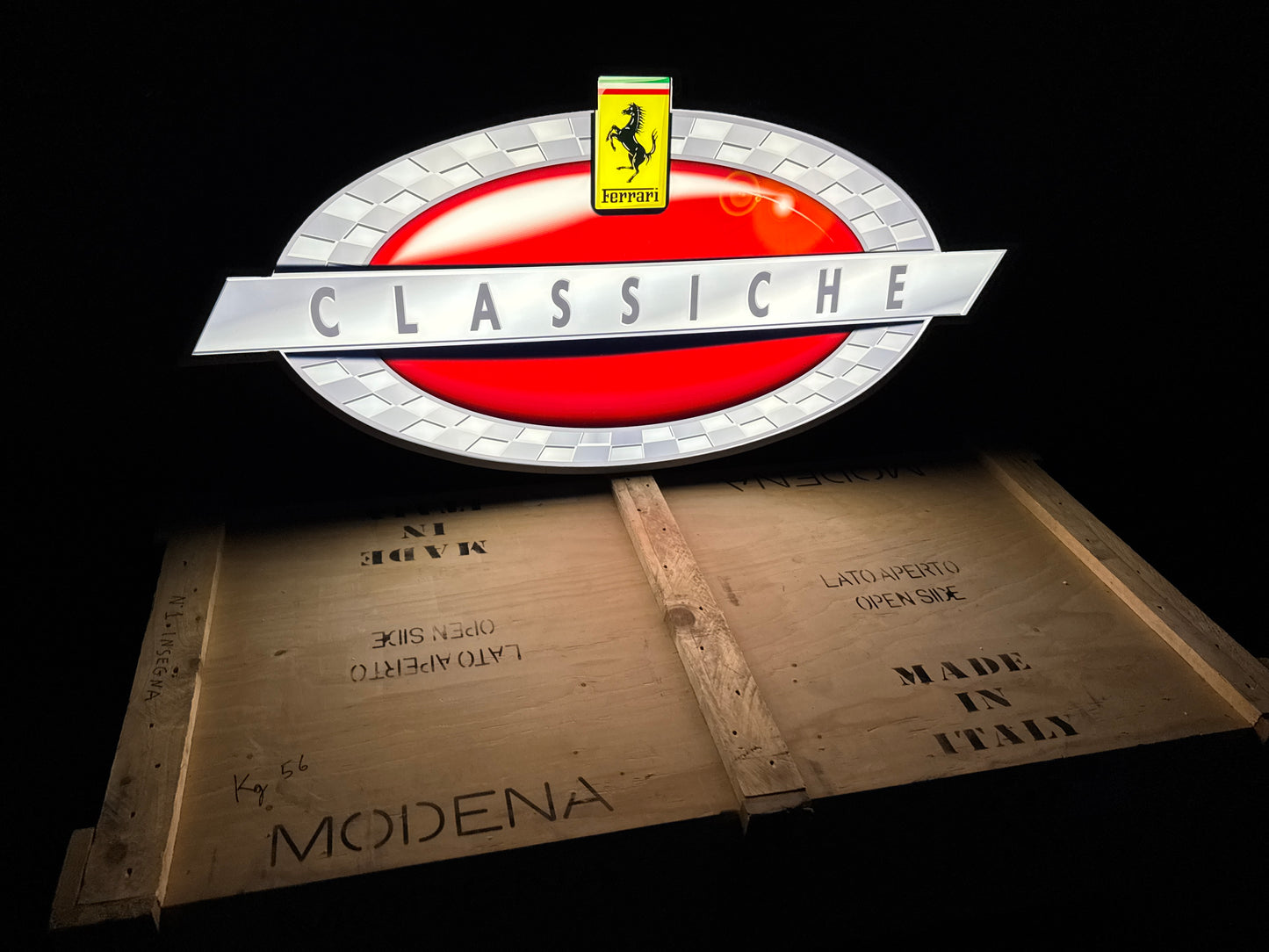 Ferrari Classiche Illuminated Logo Sign #D32