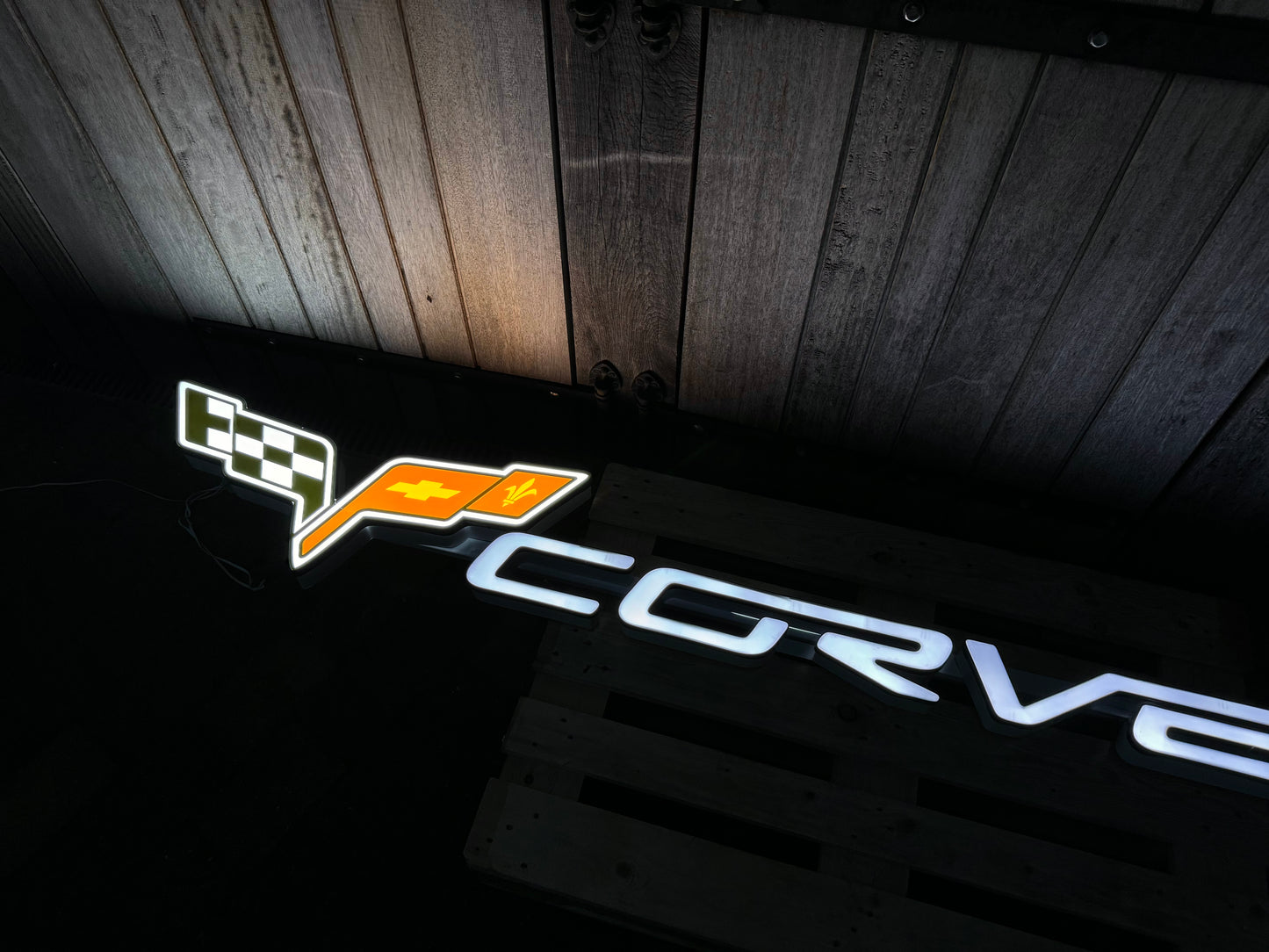 Corvette Dealership Illuminated Logo Sign #D3