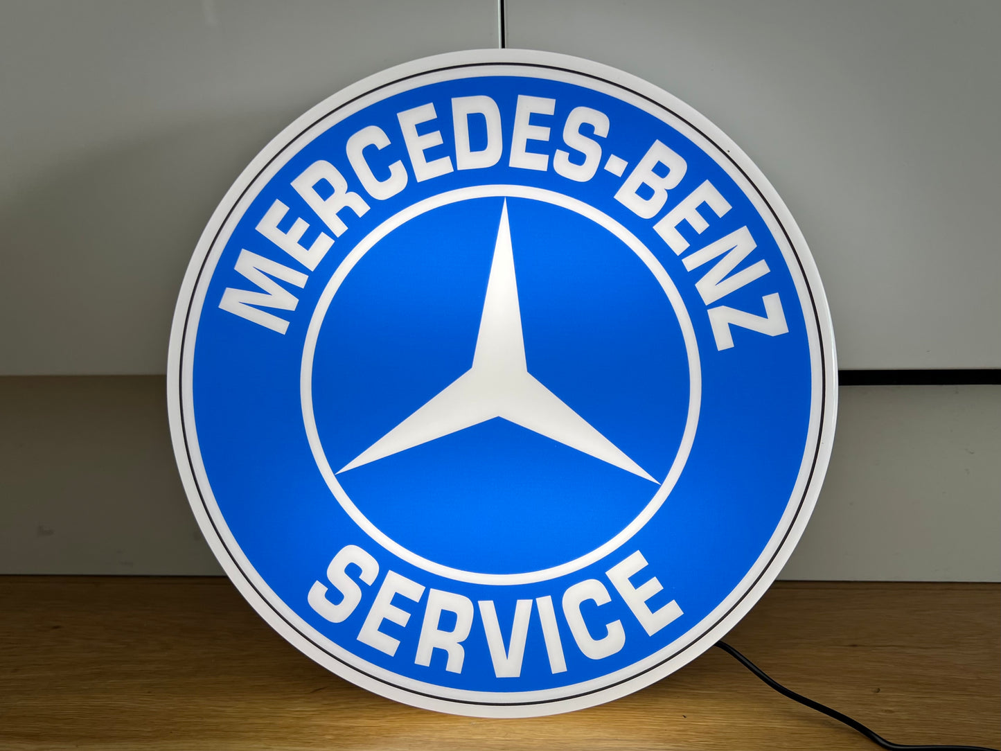 Mercedes Benz Service Round Illuminated Logo Sign #B54