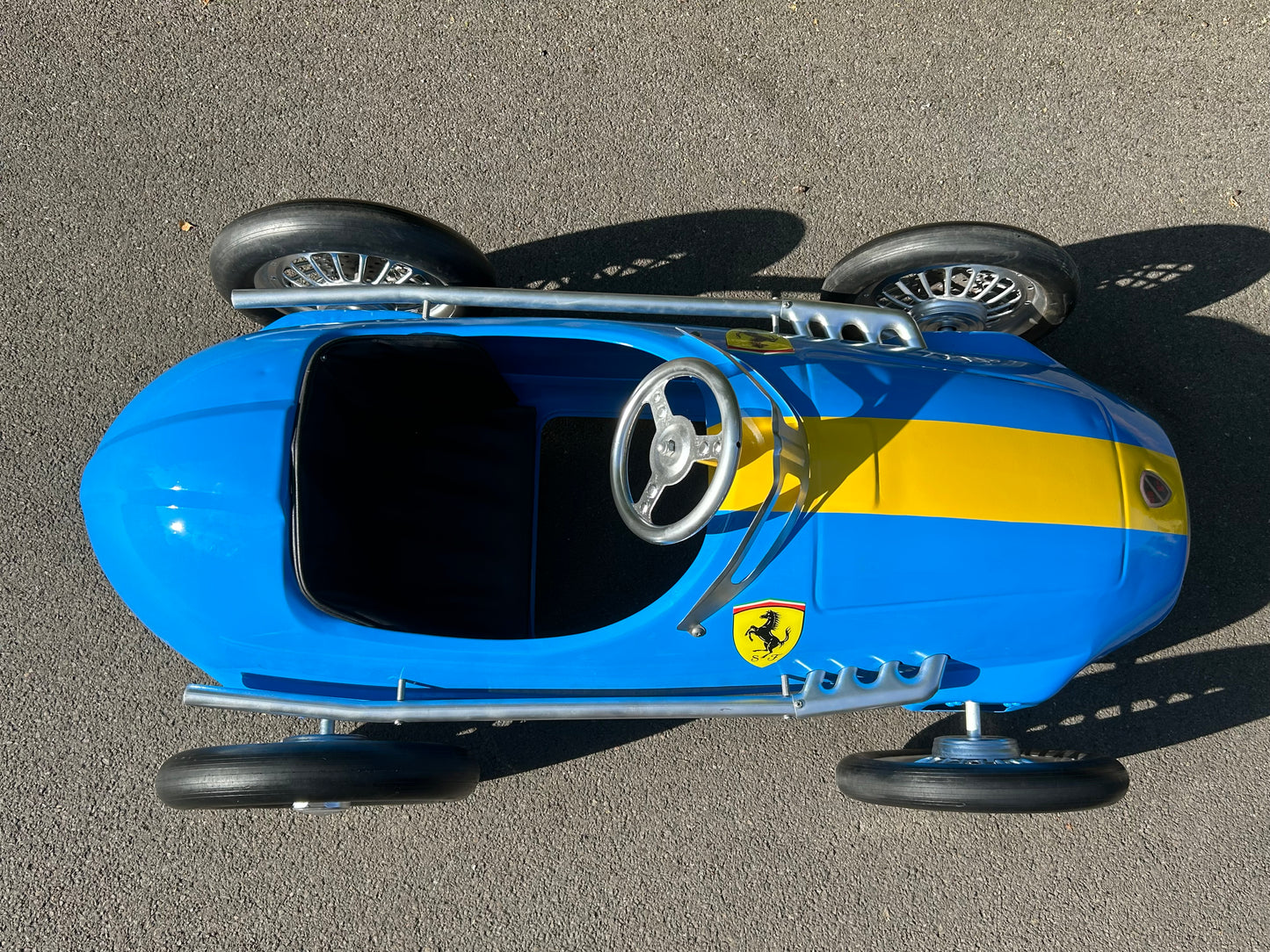 American Retro Racer Pedal Car Blue and Yellow #S16