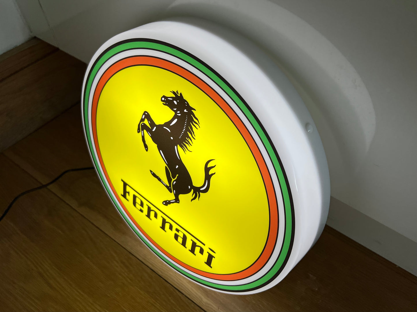 Ferrari Round Illuminated Logo Sign #B27