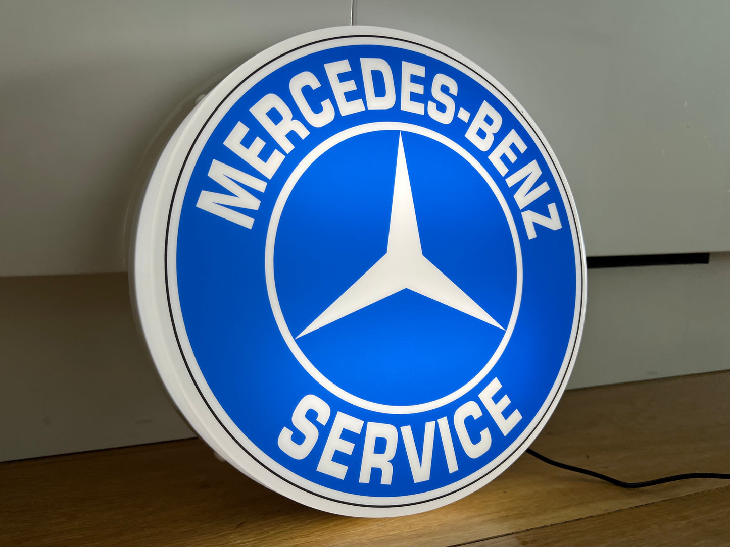 Mercedes Benz Service Round Illuminated Logo Sign #B54