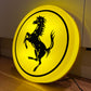 Ferrari Round Illuminated Logo Sign #B26