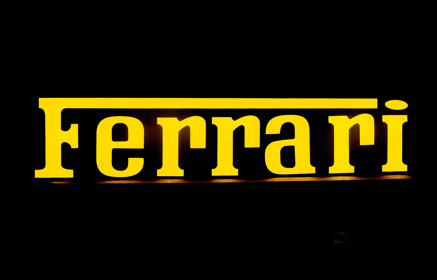 Ferrari Spellout Illuminated Logo Sign #D7