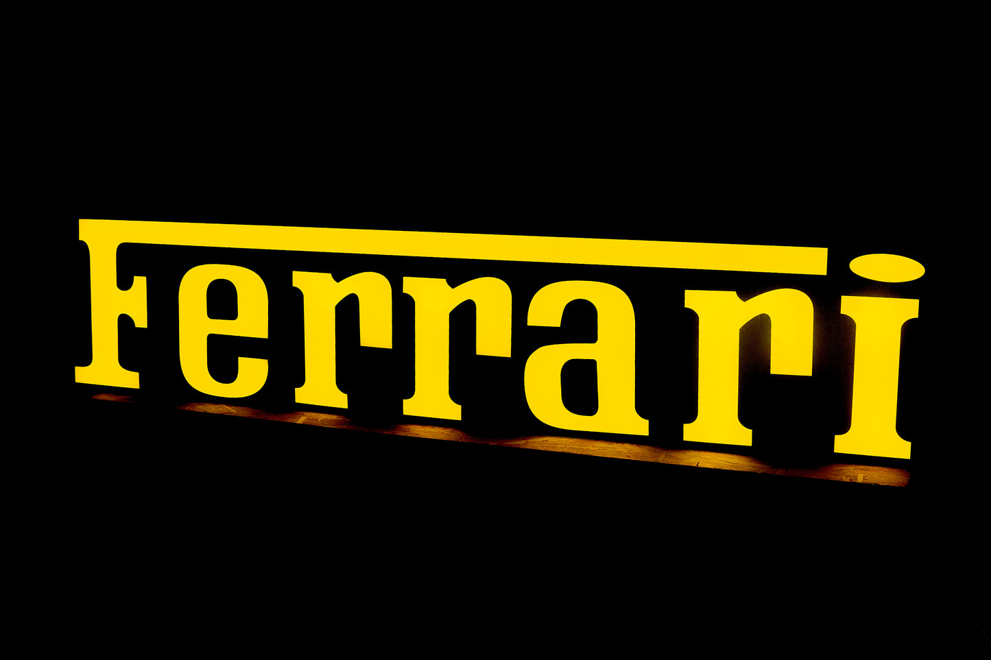 Ferrari Spellout Illuminated Logo Sign #D7