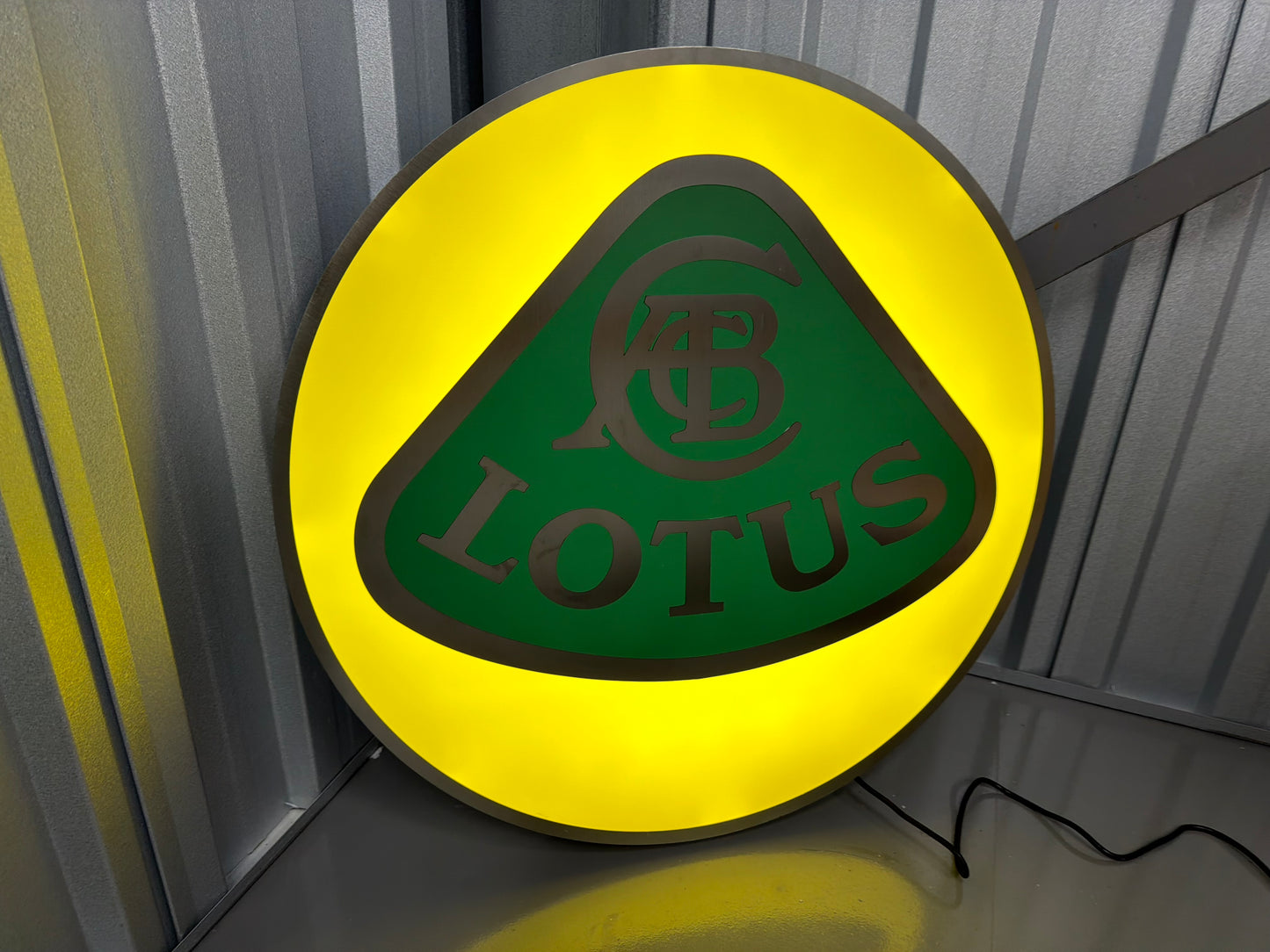 Lotus Illuminated Dealership Crest Logo Sign #D54