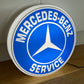 Mercedes Benz Service Round Illuminated Logo Sign #B54